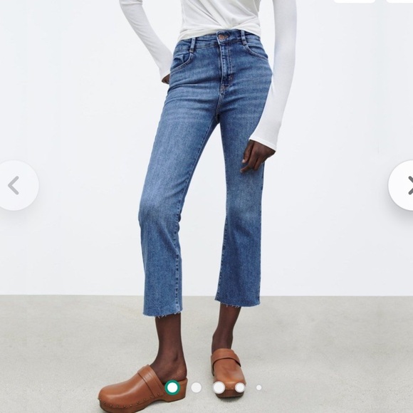 Zara High Rise Mini Fare Jeans Size 2 - Picture 1 of 6